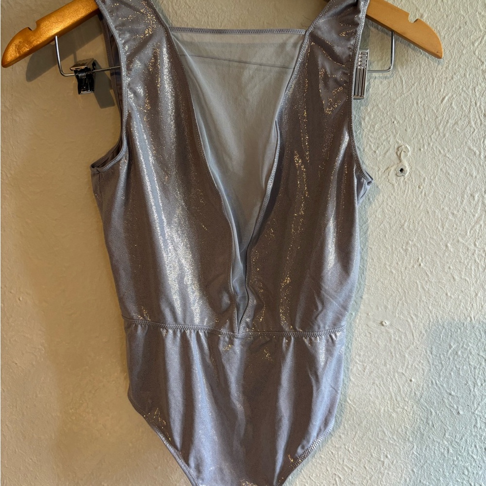 Victoria's Secret‎ Shimmery Silver One-Piece bodysuit